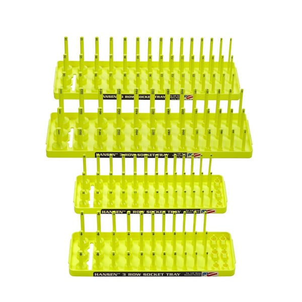 Hansen Global HiViz 4Pack Soc Holder, Yellow HNE92006 - main